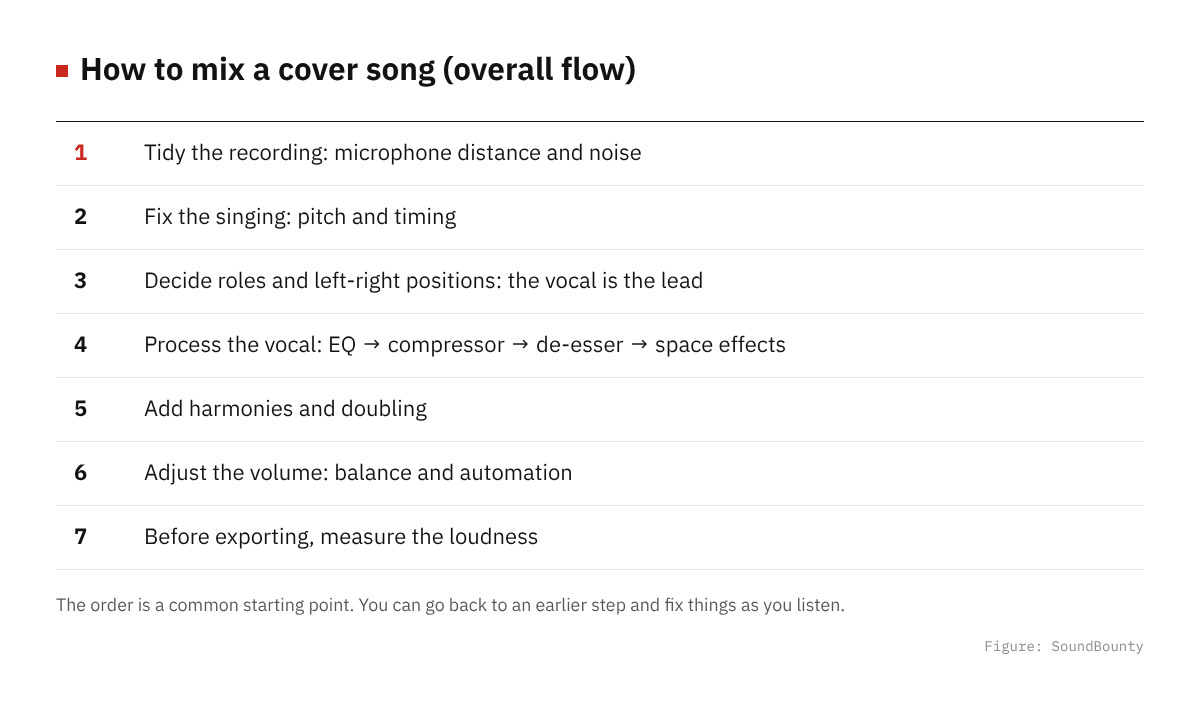 How to mix a cover song (overall flow)