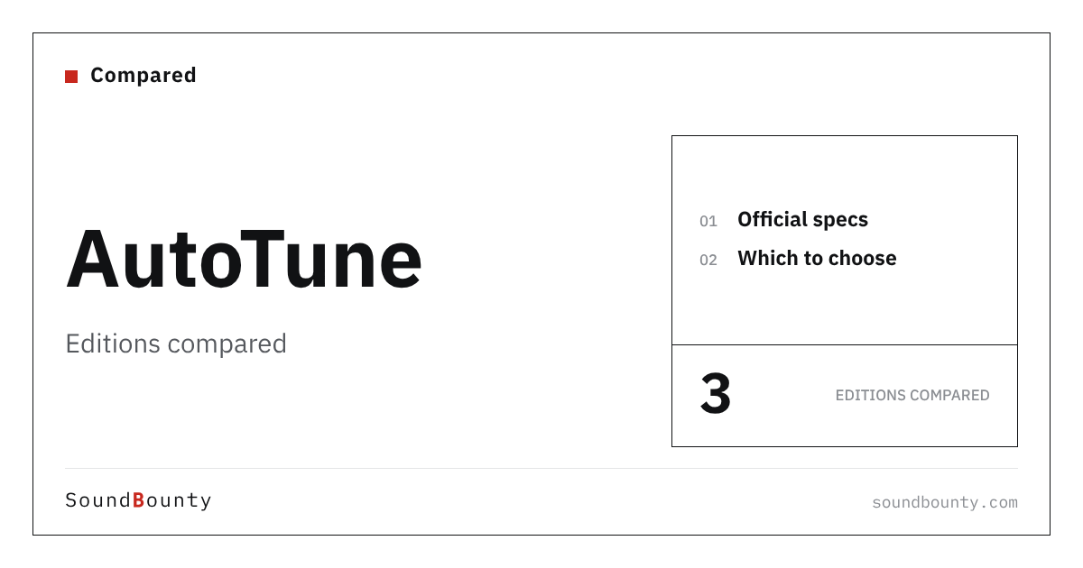 AutoTune Editions Compared: AutoTune, Advanced or Pro 11?