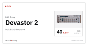 D16 Group Devastor 2 multiband distortion is 40% off at Plugin Boutique ($35, until Nov 2)