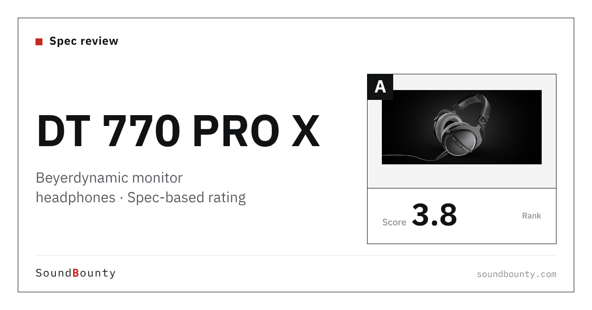 beyerdynamic DT 770 PRO X monitor headphones: features and spec-based rating
