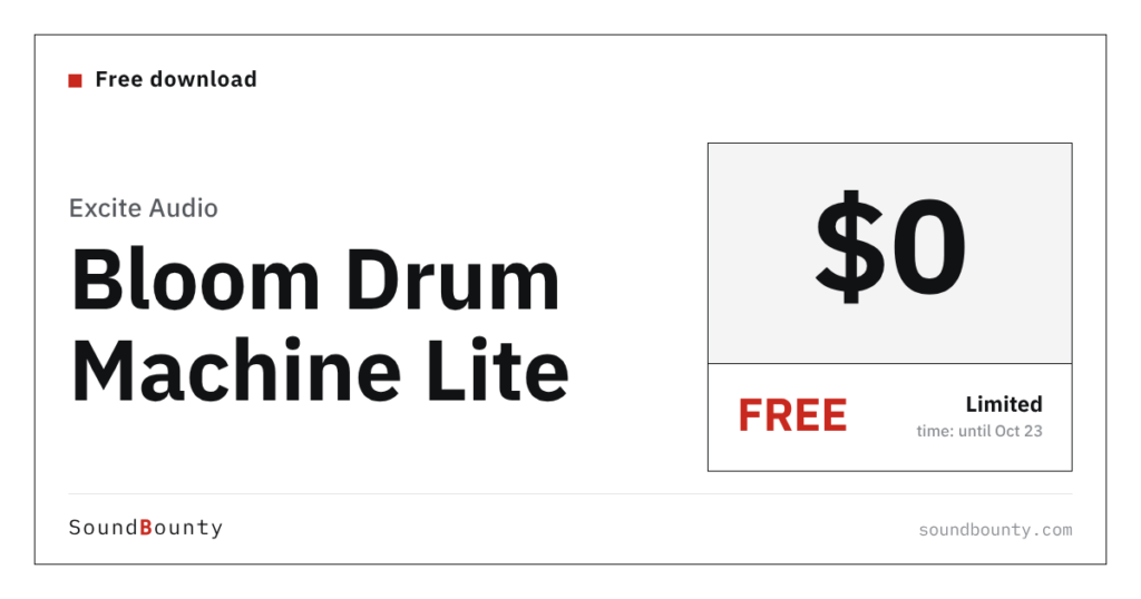 Excite Audio Bloom Drum Machine Lite Is Free for a Limited Time, Until Oct 23