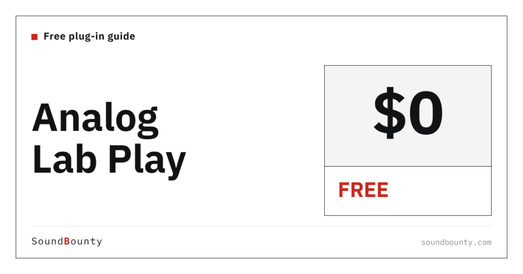 Analog Lab Play is free: features, how to get it and supported formats (2026)