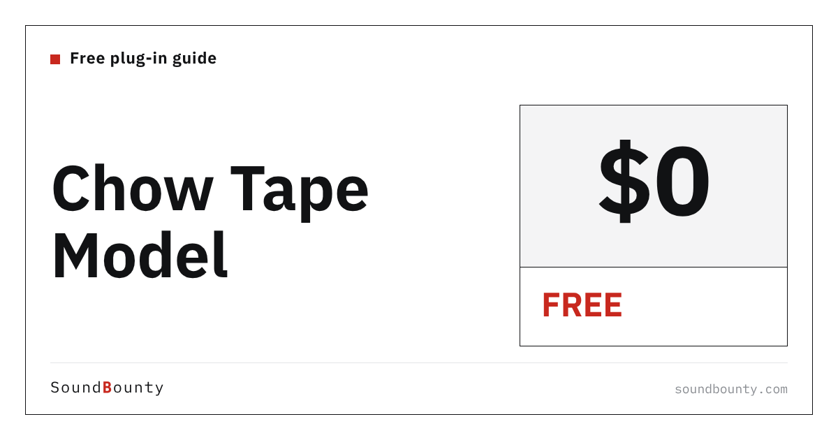 Chow Tape Model: an open-source tape plug-in, features, how to get it and supported formats (2026)
