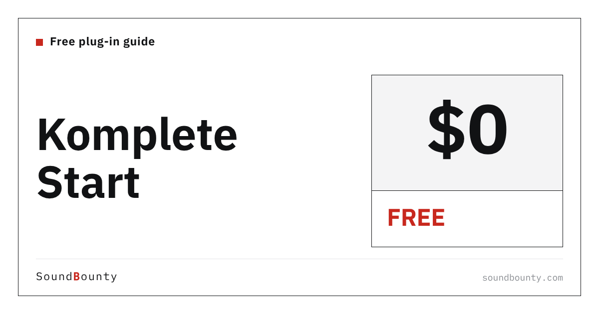 Is Komplete Start free? What's included, how to get it and what to know (2026)