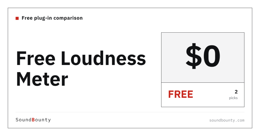 Free Loudness Meter Plug-ins: 2 Picks Ranked from Official Specs (2026)