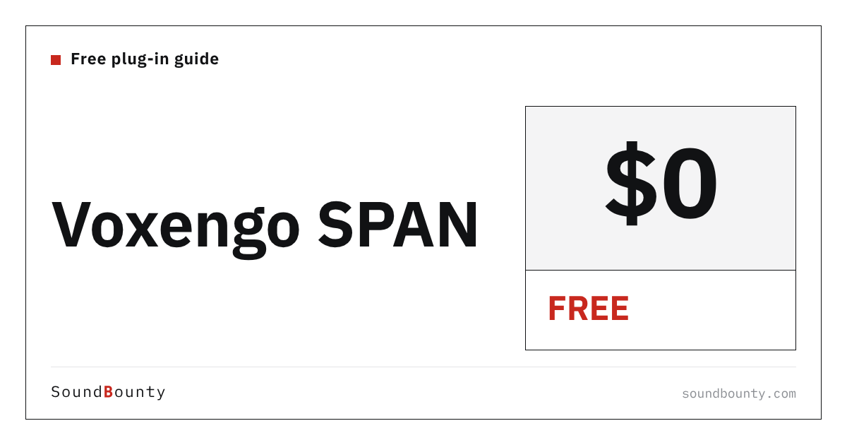 Voxengo SPAN is free: features, how to get it and supported formats (2026)
