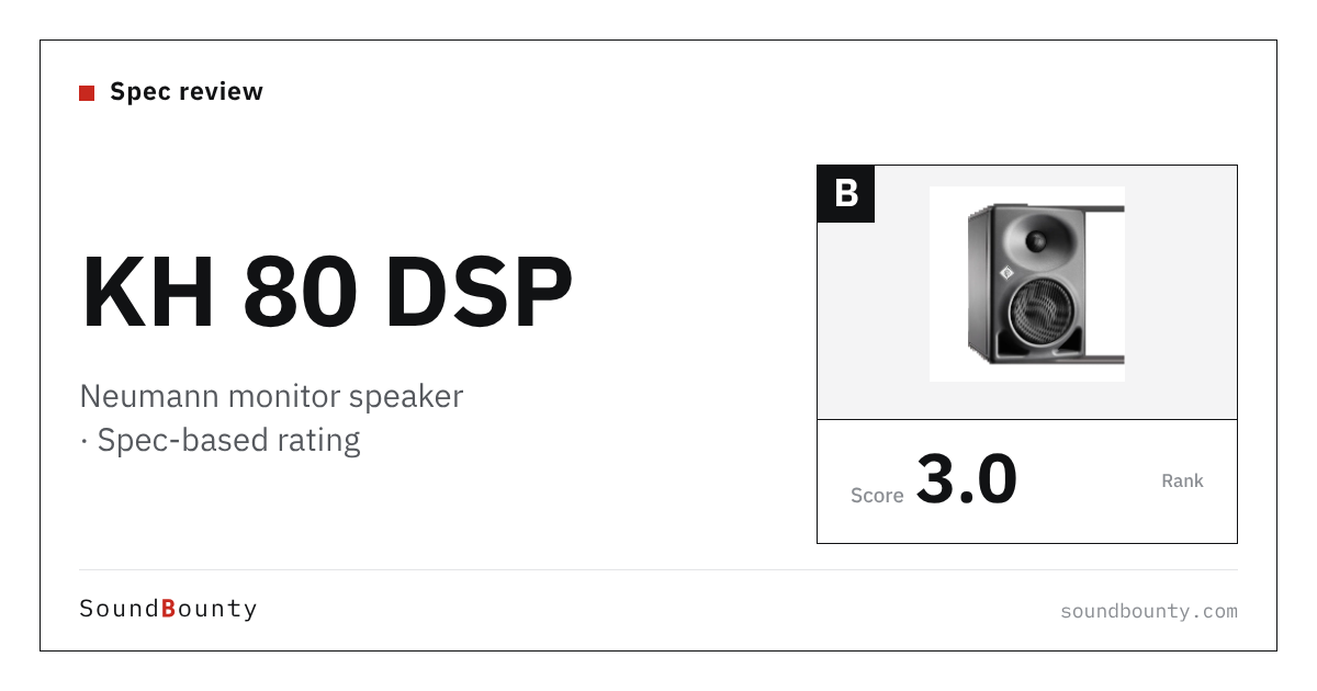 Neumann KH 80 DSP monitor speaker: features and spec-based rating