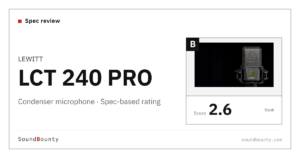 LEWITT LCT 240 PRO condenser microphone: features and spec-based rating