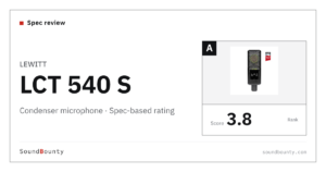 LEWITT LCT 540 S condenser microphone: features and spec-based rating