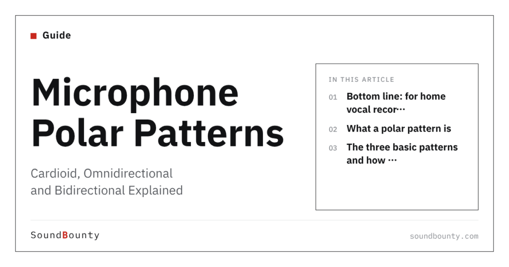 Microphone Polar Patterns: Cardioid, Omnidirectional and Bidirectional Explained