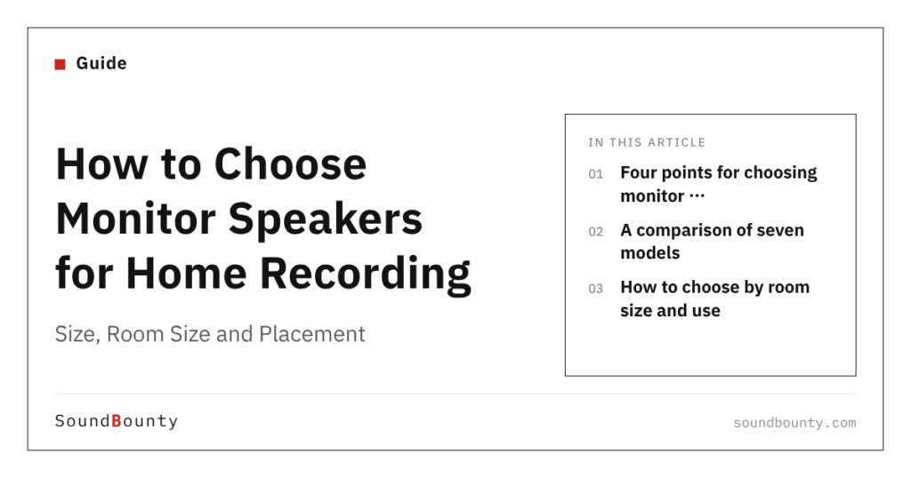 How to Choose Monitor Speakers for Home Recording: Size, Room Size and Placement