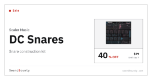 Scaler Music DC Snares snare construction kit is 40% off at Plugin Boutique ($29, until Dec 7)