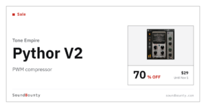 Tone Empire Pythor V2 PWM compressor is 70% off at Plugin Boutique ($29, until Nov 1)