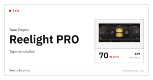 Tone Empire Reelight PRO tape emulation is 70% off at Plugin Boutique ($29, until Nov 1)