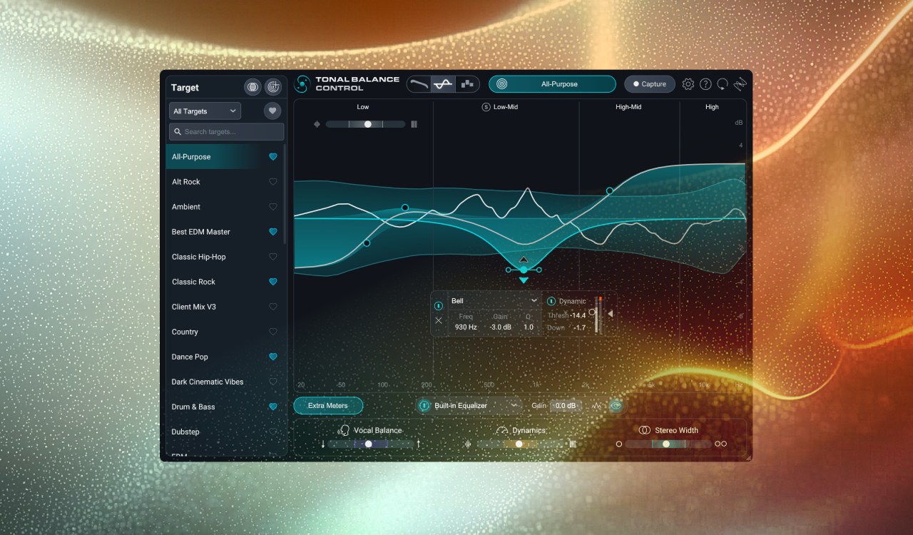 Tonal Balance Control 3の画面