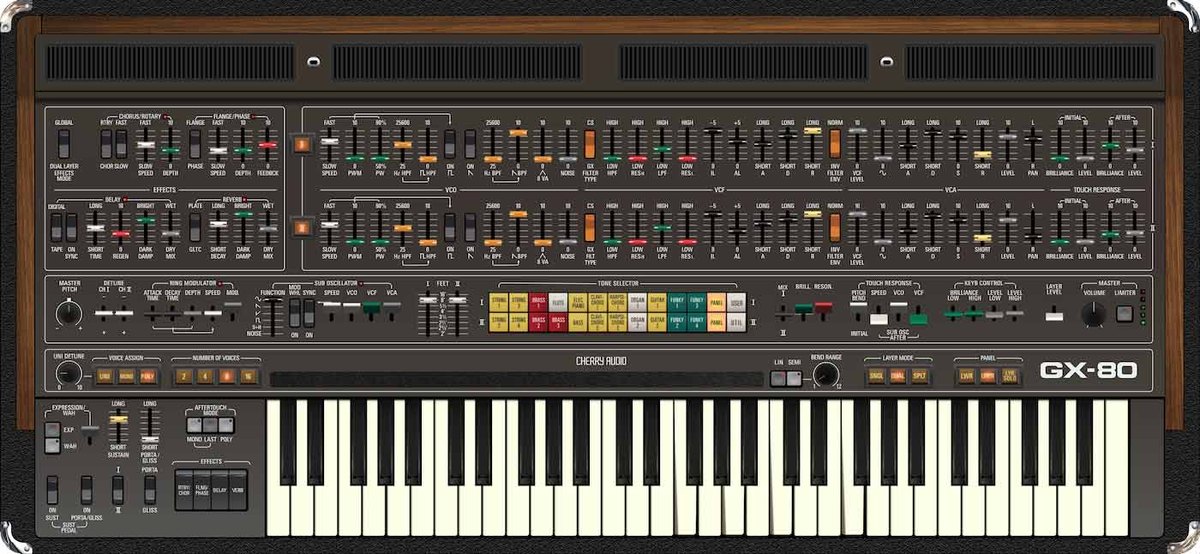 GX-80 Synthesizerの画面