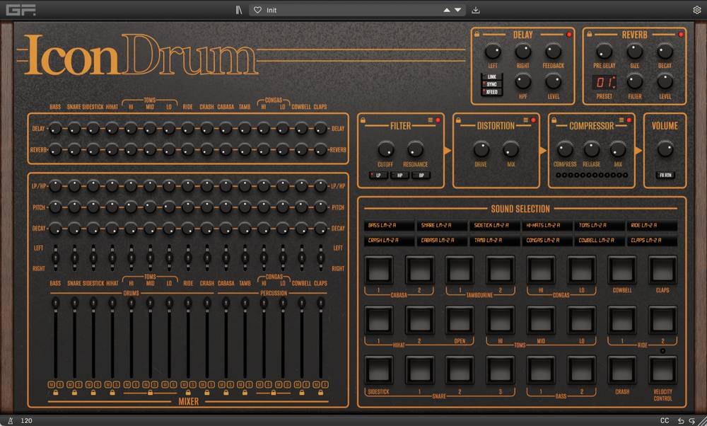 IconDrumの画面