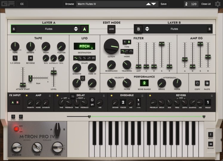 M-Tron Pro IVの画面