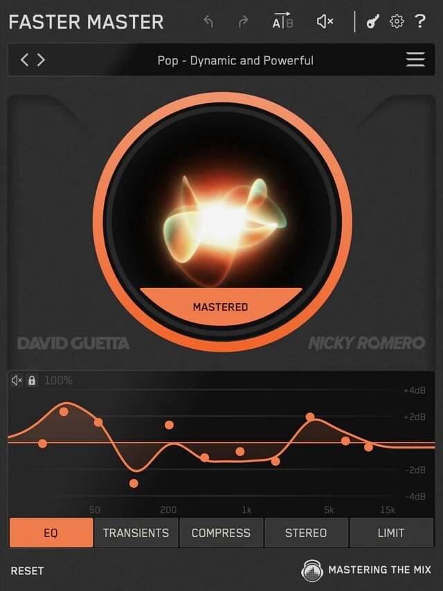 FASTER MASTERの画面