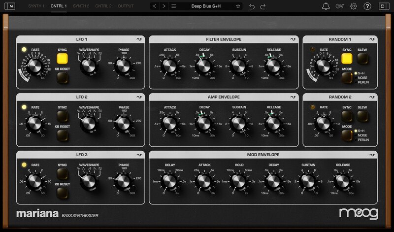 Moog Marianaの画面
