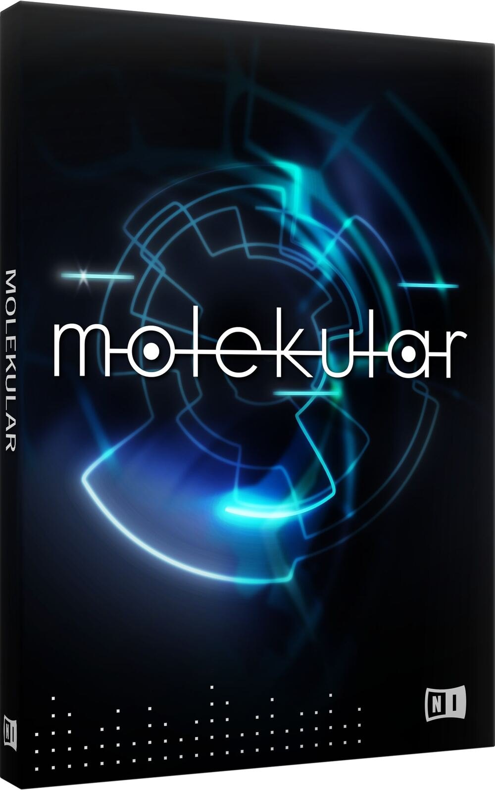 MOLEKULARの箱。黒い箱に青い光の輪の絵があり、「molekular」と書かれている