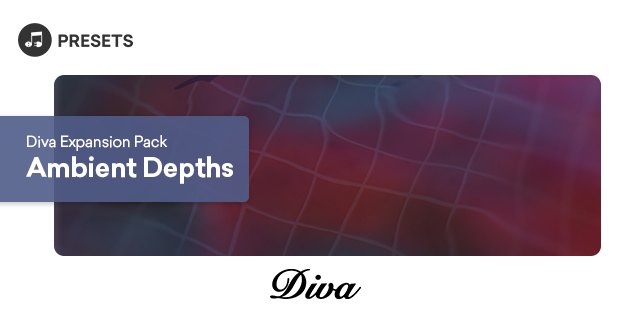 「Diva Expansion Pack Ambient Depths」のカード。赤と青のグリッド模様の上に、名前が表示されている
