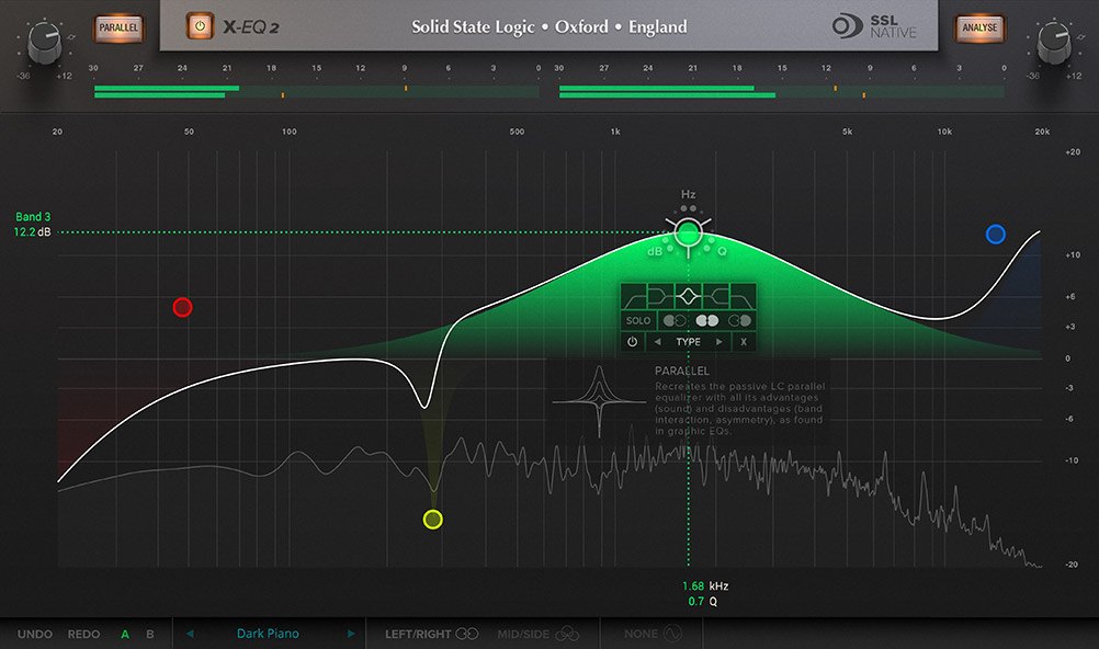 SSL Native X-EQ 2の画面