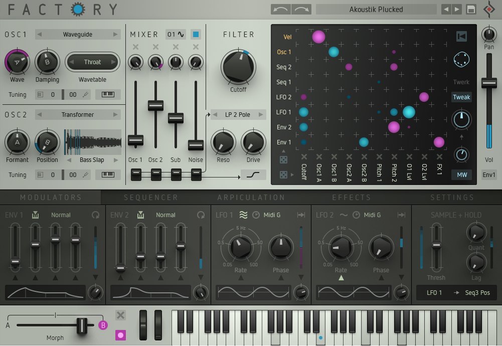 Factoryの画面