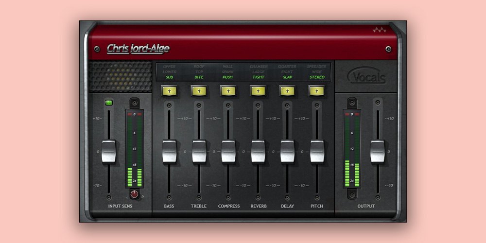 ピンク色の背景に、CLA Vocalsの画面が1つ置かれている