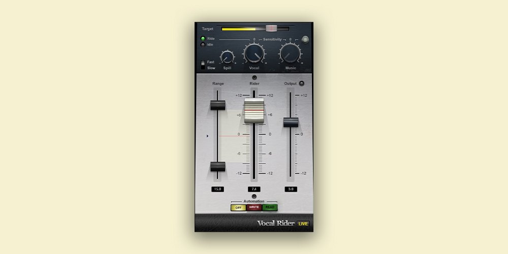 薄い黄色の背景に、Vocal Riderの画面が1つ置かれている